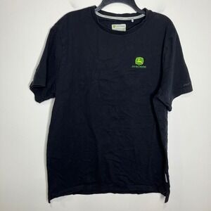 John Deere t-shirt black men's size XL casual‎ farm basic tractor ANF